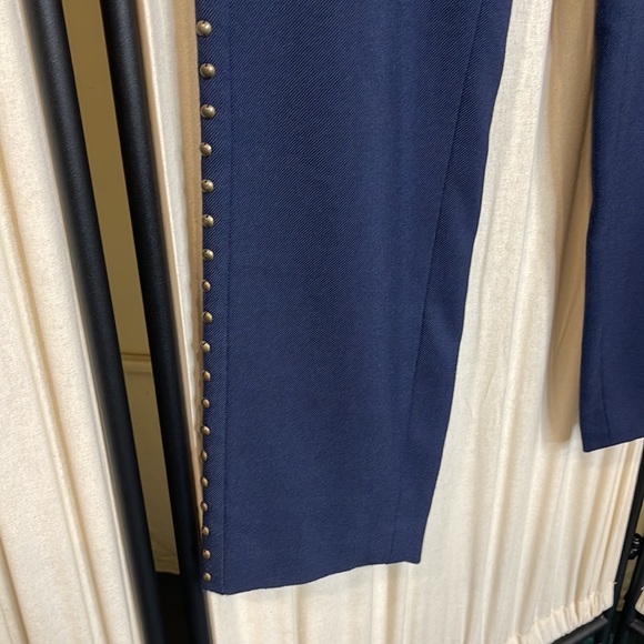 ANTHROPOLOGIE- CARTONNIER LOU TAPER EMBELLISHED NAVY BLUE TWILL PANTS SIZE 4T - Picture 10 of 15